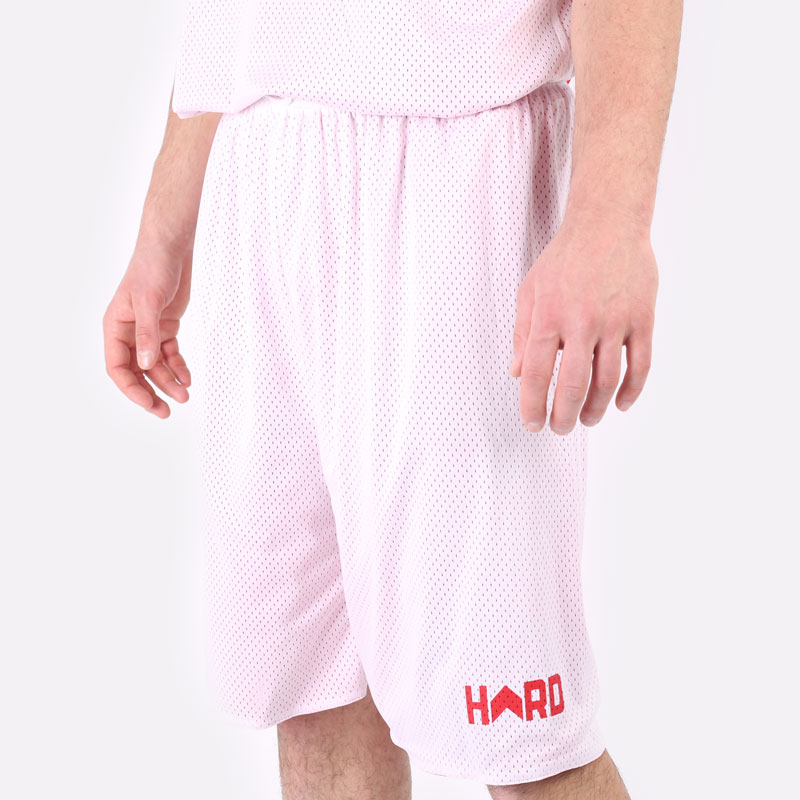 мужские красные шорты Hard HRD Shorts Hard red/white-602 - цена, описание, фото 2